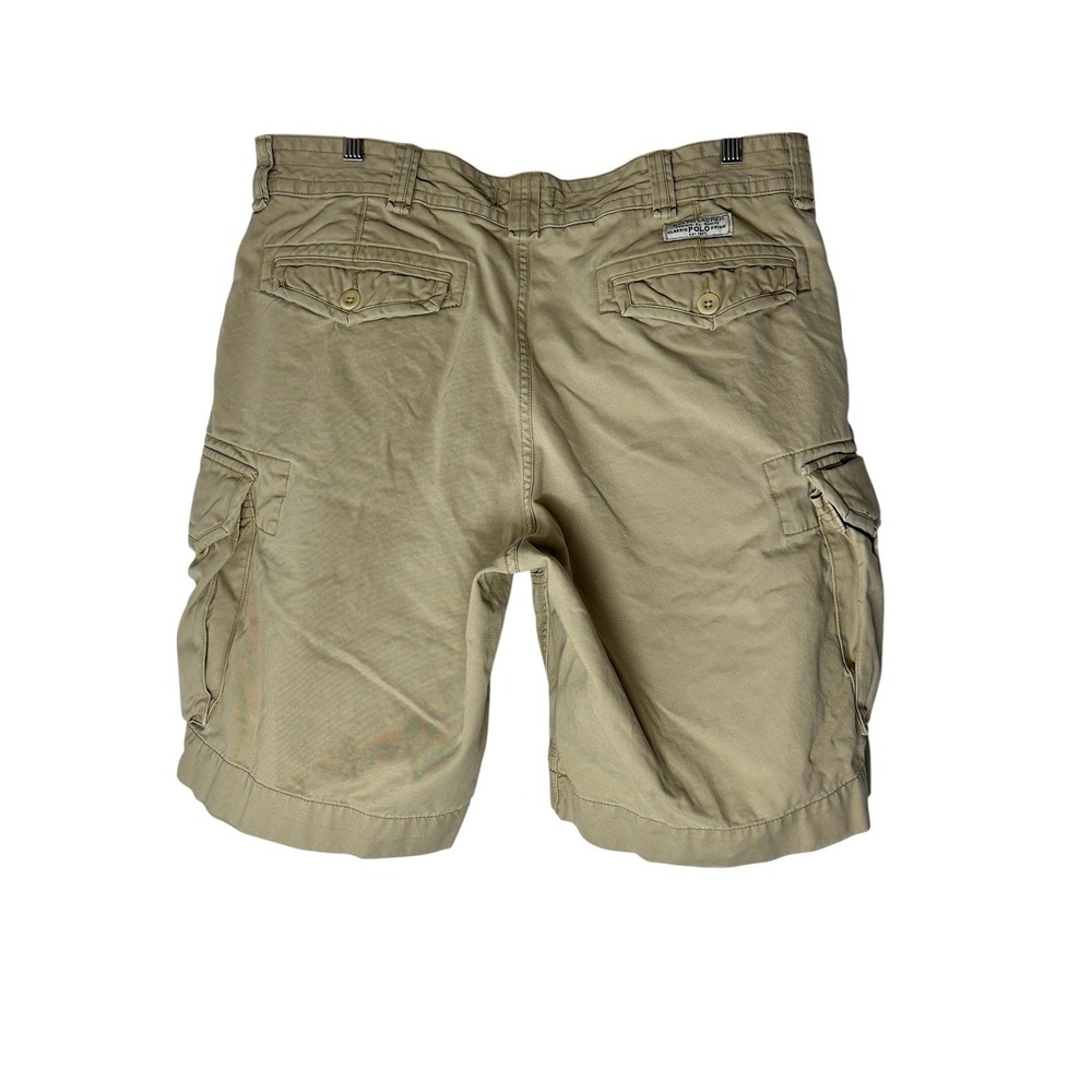 Polo Ralph Lauren Cargo Shorts Mens 36 Khaki Pockets Casual Outdoor